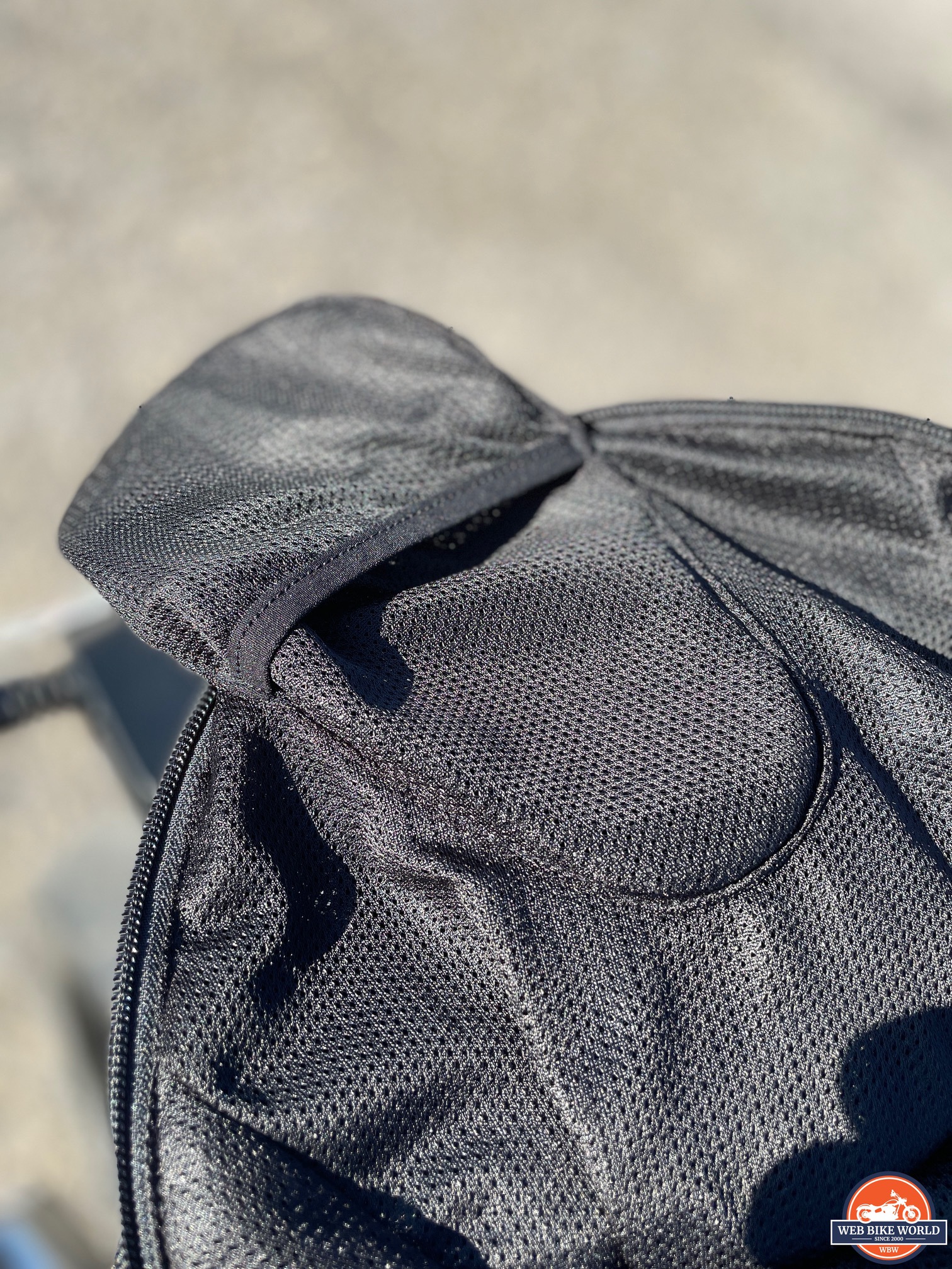 Mesh armor pocket on Scorpion EXO Transformer Jacket