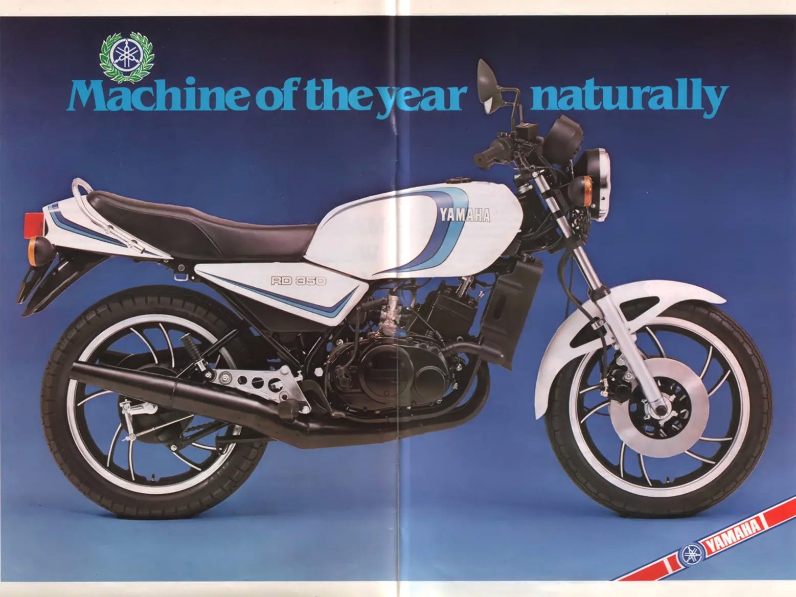 1980 Yamaha RD350LC motorcycle magazine ad