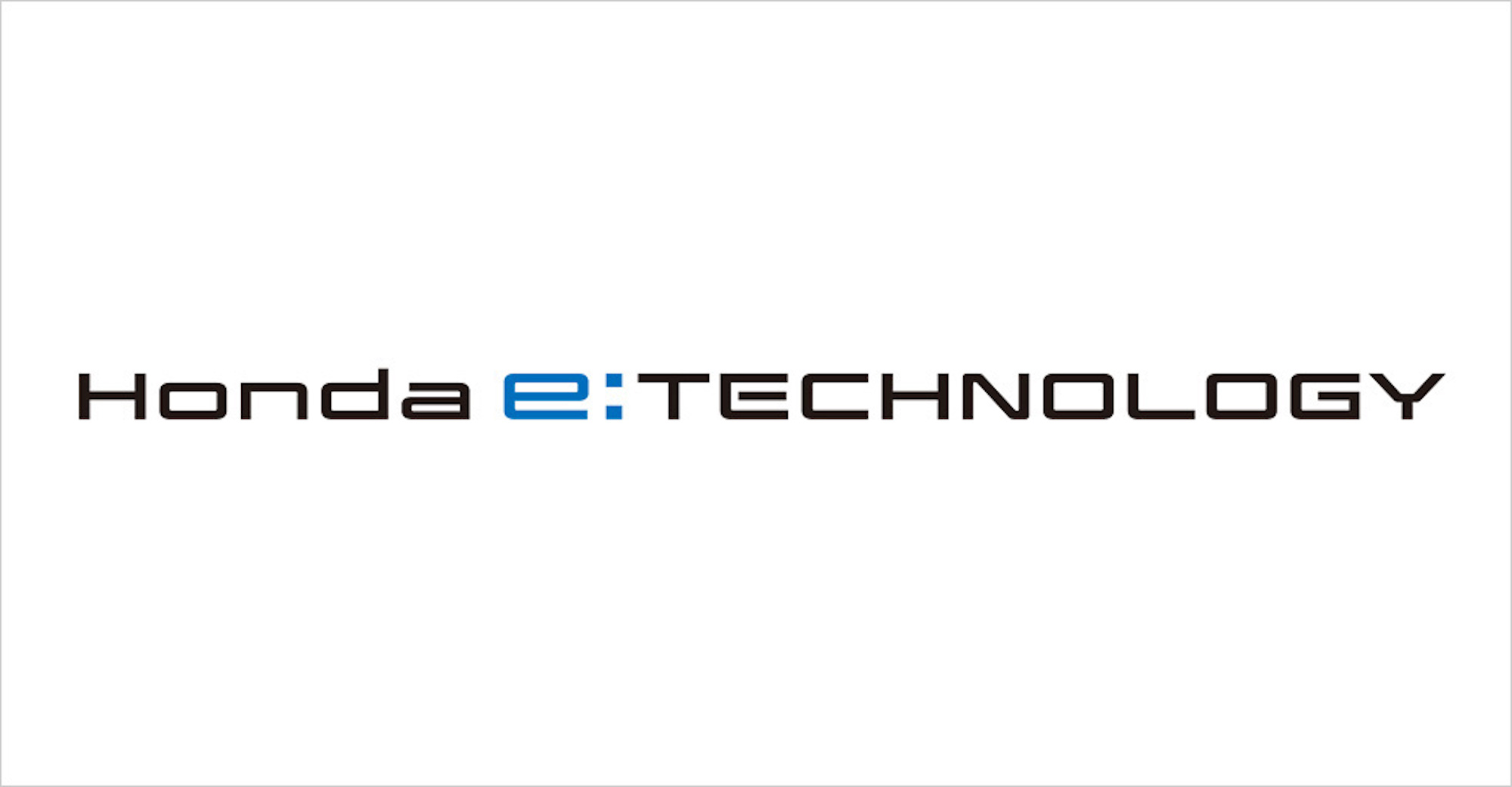 Honda e:Technology - the logo. Media sourced from Honda News.