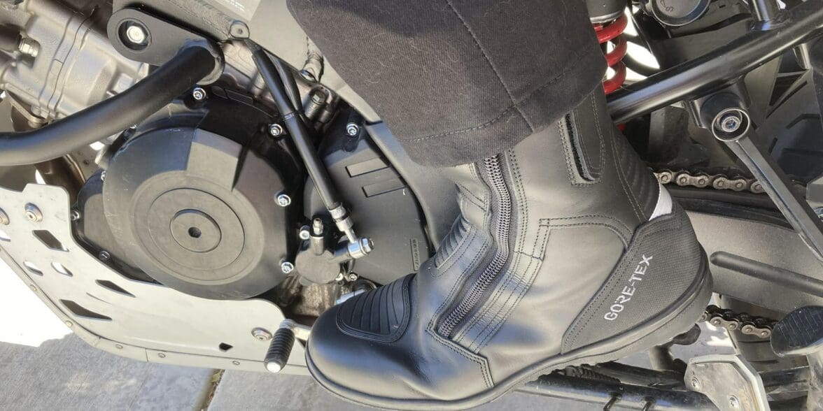 Daytona Road Star GTX Boot worn by author on motorcycle
