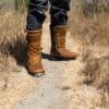 Front of Fuel Dust Devil Boots worn by author