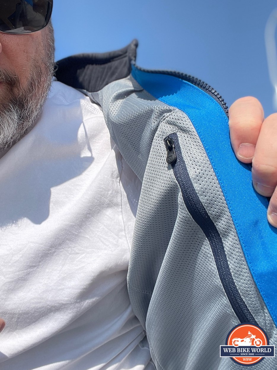 Inner chest pocket on Klim Induction Jacket