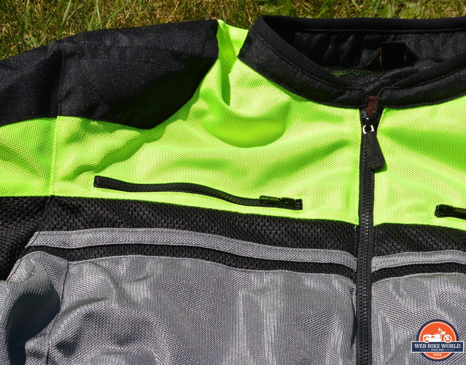 Polyester portions of Scorpion Vortex Air Jacket visible