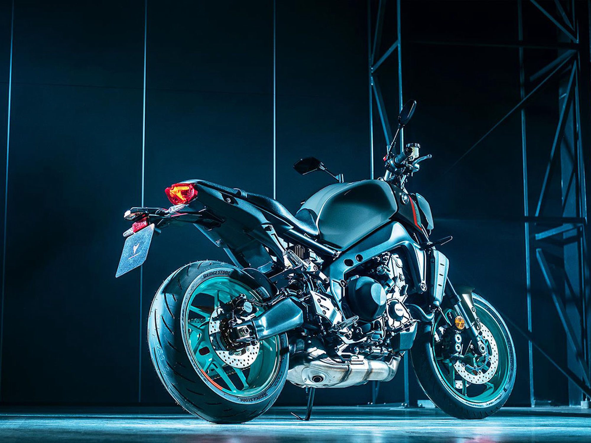 Yammie's iconic MT-09. Media sourced from the Motoworld of El Cajon.