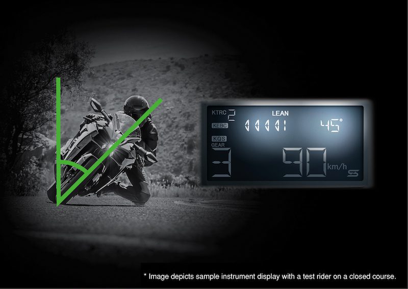 Kawasaki Ninja H2 with lean angle sensor