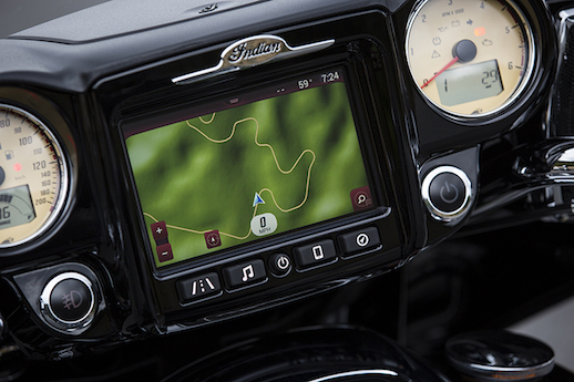 2017 Indian Roadmaster Ride Command infotainment system