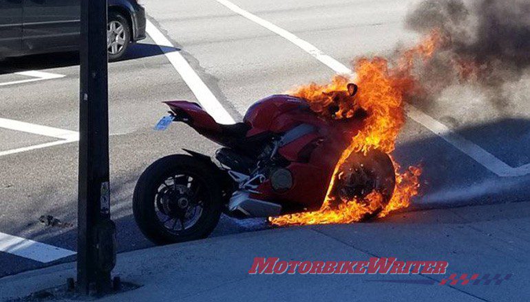 Ducati Panigale V4 catches fire Canada safety recall safety recalls