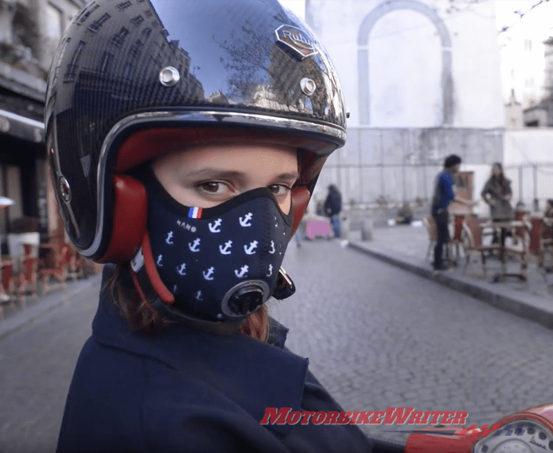 R-PUR anti-pollution and anti-pollen motorcyclist face mask