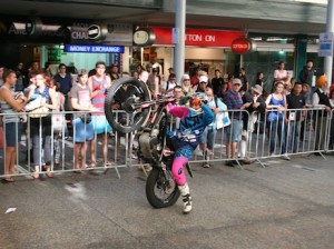 Female rider stunt