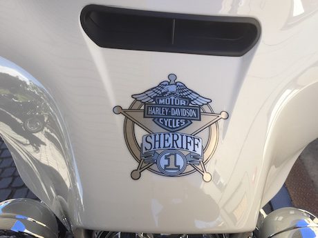 Sammy Harlee's Harley-Davidson Electra Glide police motorcycle revenue chase