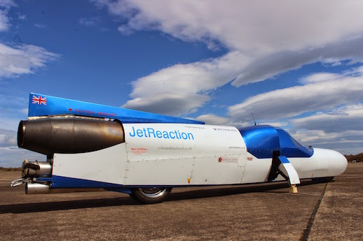 Richard Brown and his Jet Reaction streamliner motorcycle