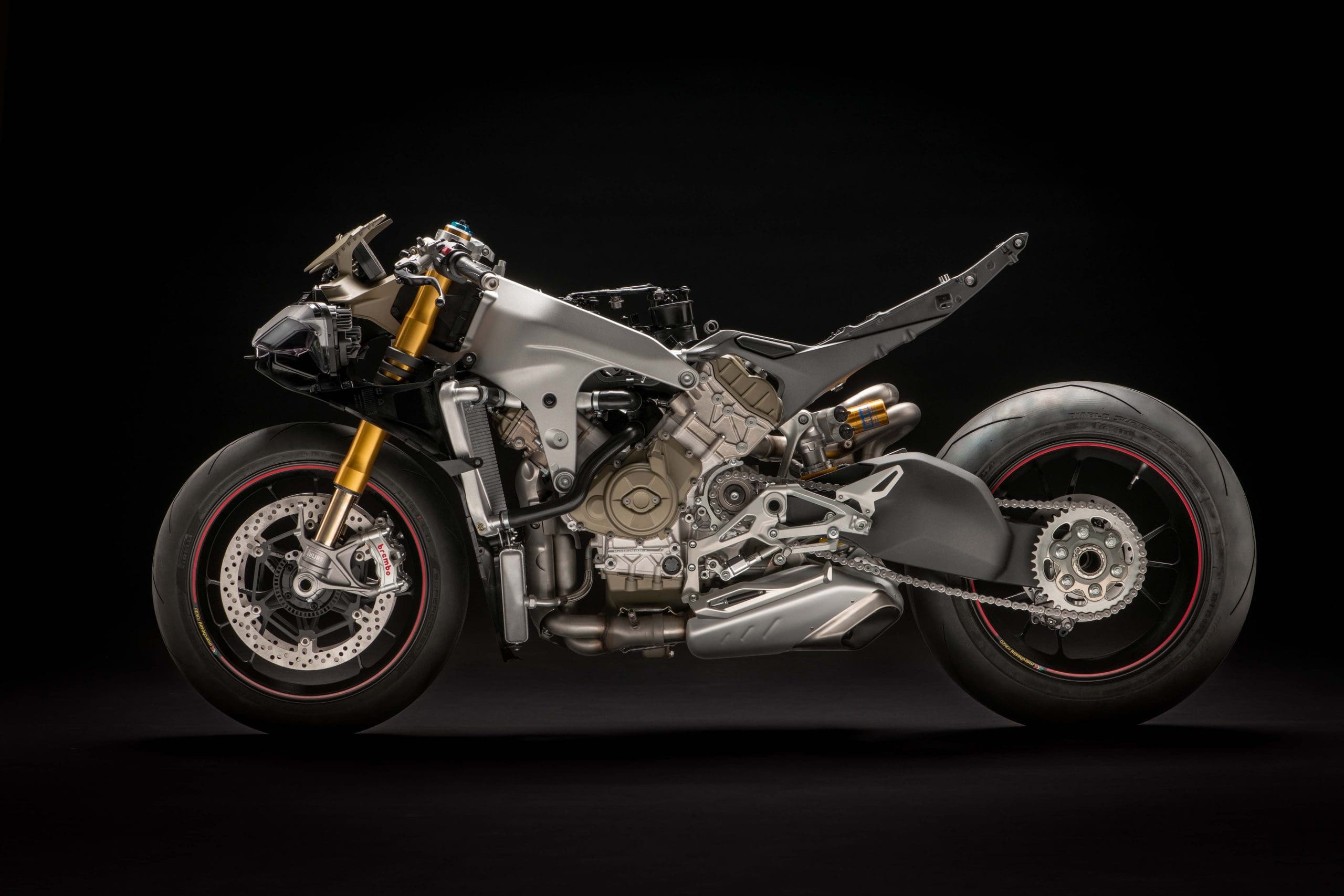 Panigale chassis on a black background
