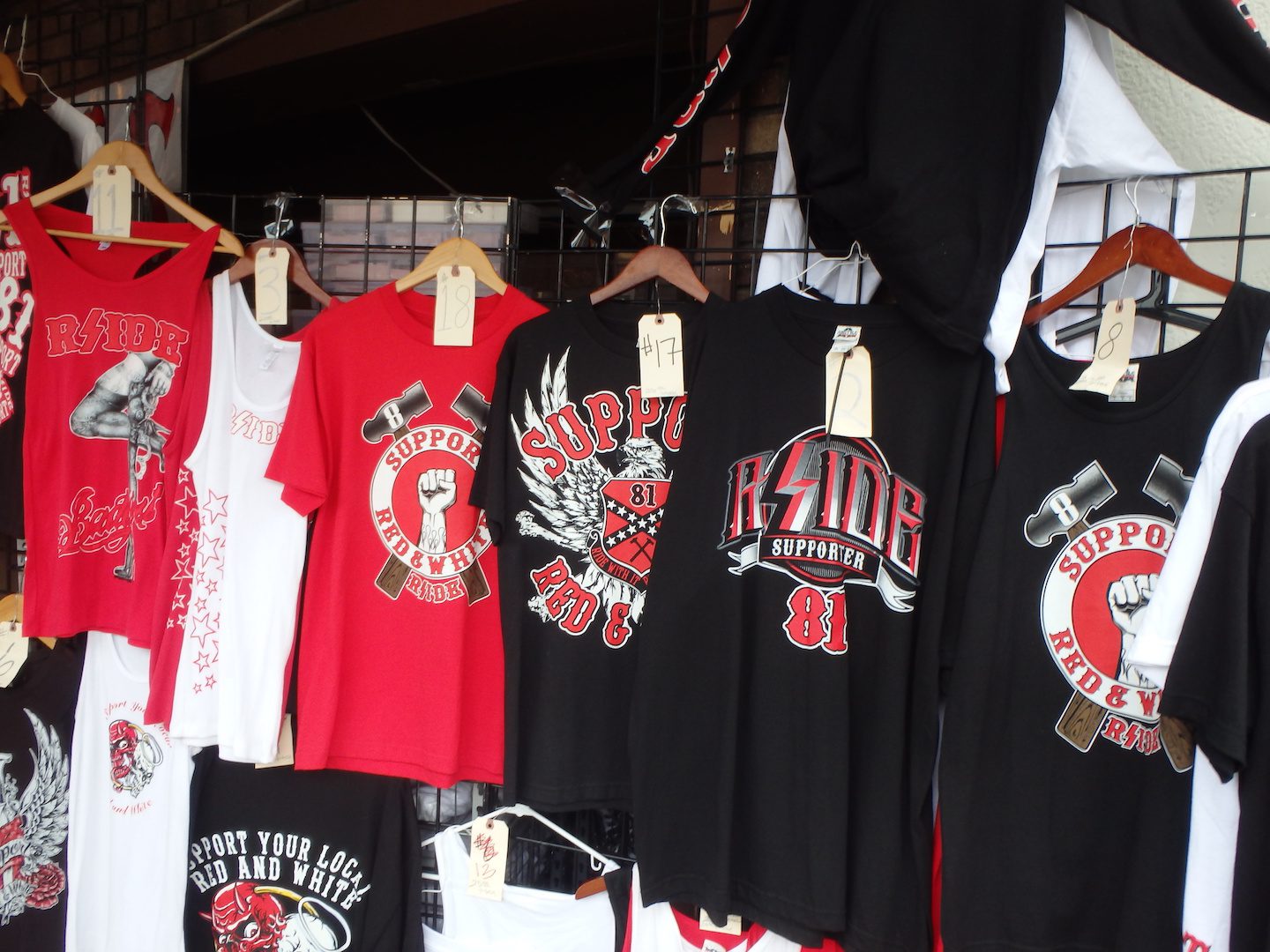 What would the fashion police think of these t-shirts? innocent