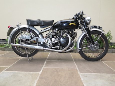 Vincent found in an airing cupboard which sold for £53,000 with H&H Classics barn