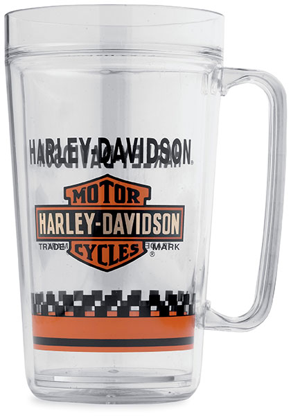 Harley Checkerboard Stripe Acrylic Tankard