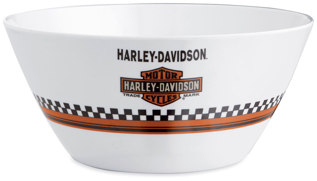 Harley Checkerboard Stripe Melamine Bowl