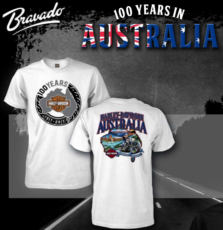 Harley-Davidson Australia 100th Anniversary t-shirts