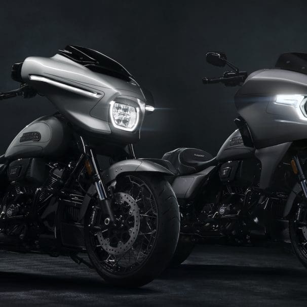 A view of Harley's new CVO models for 2023 - the CVO™ Street Glide® and CVO™ Road Glide®. Media sourced from Harley-Davdison.