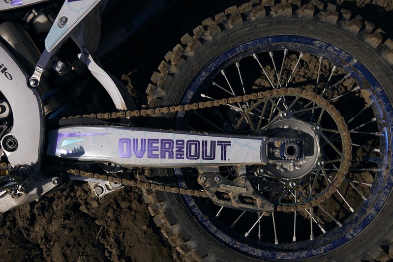 Dirtbike with Over and Out decal