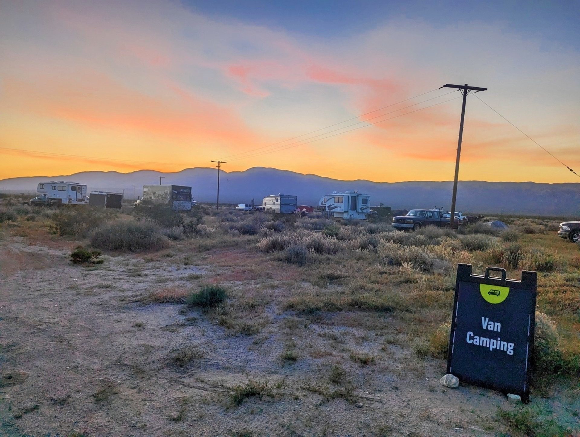 Outdoor van camping area at ADV Fest
