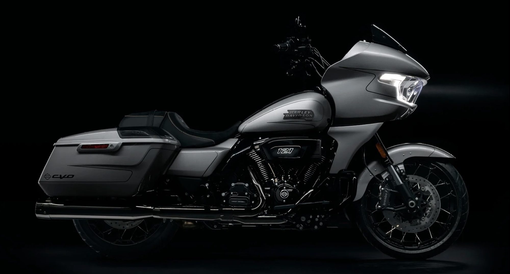 A view of Harley's 2023 CVO Road Glide. Media sourced from Harley-Davidson.