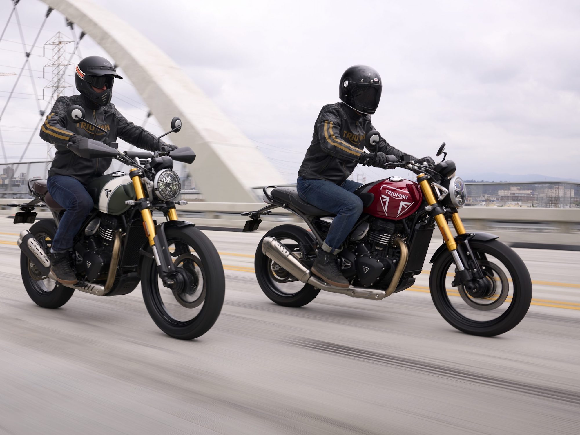 A view of Triumph X Bajaj's new 400cc machines: The Speed 400 and Scrambler 400 X. Media sourced from the Autopian.