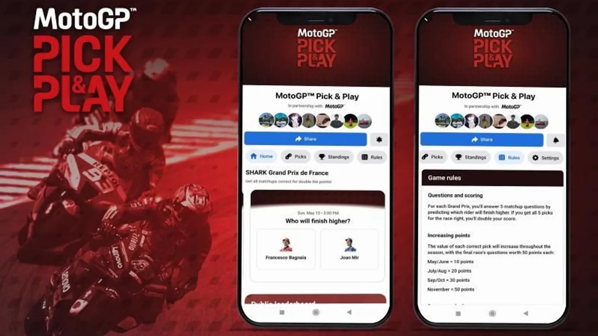 A view of the all-new MotoGP™ app. Media sourced from Google Play.