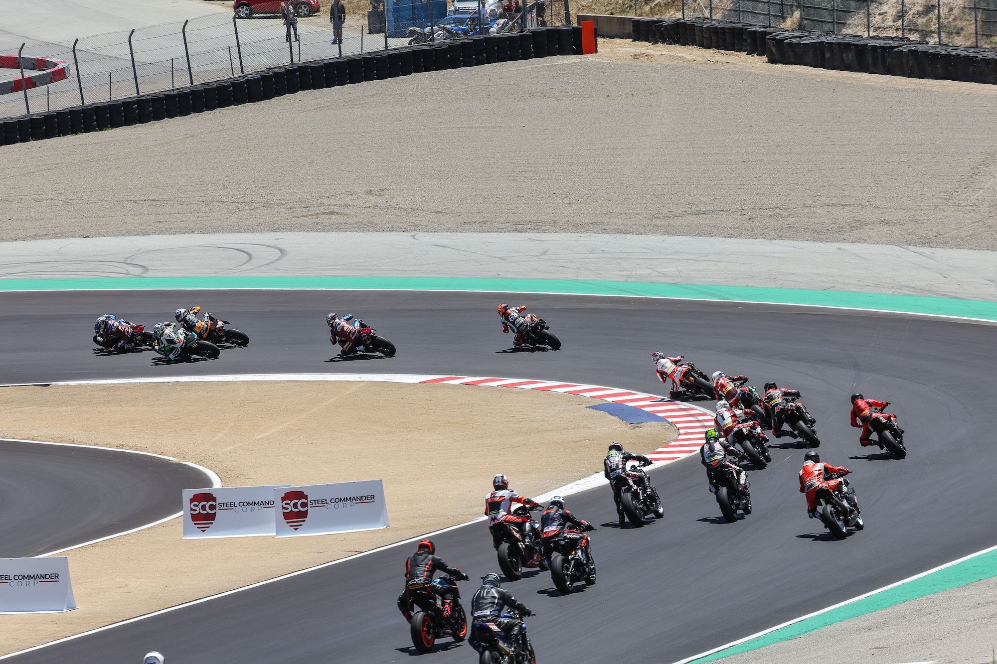 A view of Energica's Eva Ribelle RS taking the lead at this past Round One of Super Hooligans (Laguna Seca). Media sourced from Energica's recent press release.