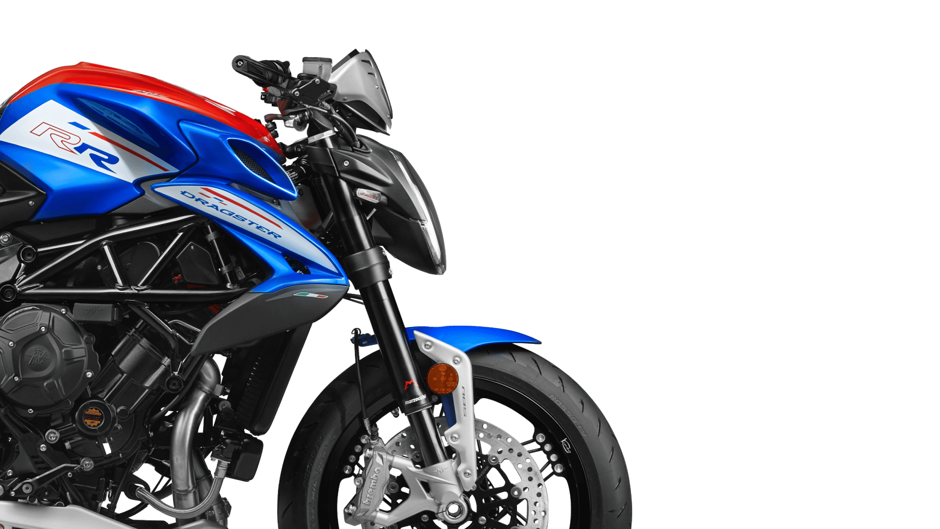 A view of MV Agusta's new Dragster RR SCS America. Media sourced from MV Agusta.