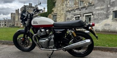 Side view of the Royal Enfield Interceptor 650