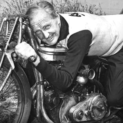 Burt Munro, the man behind the world's fastest Indian Motorcycle. Media sourced from MCN.