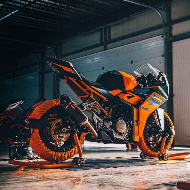 KTM's RC390. Media sourced from KTM.