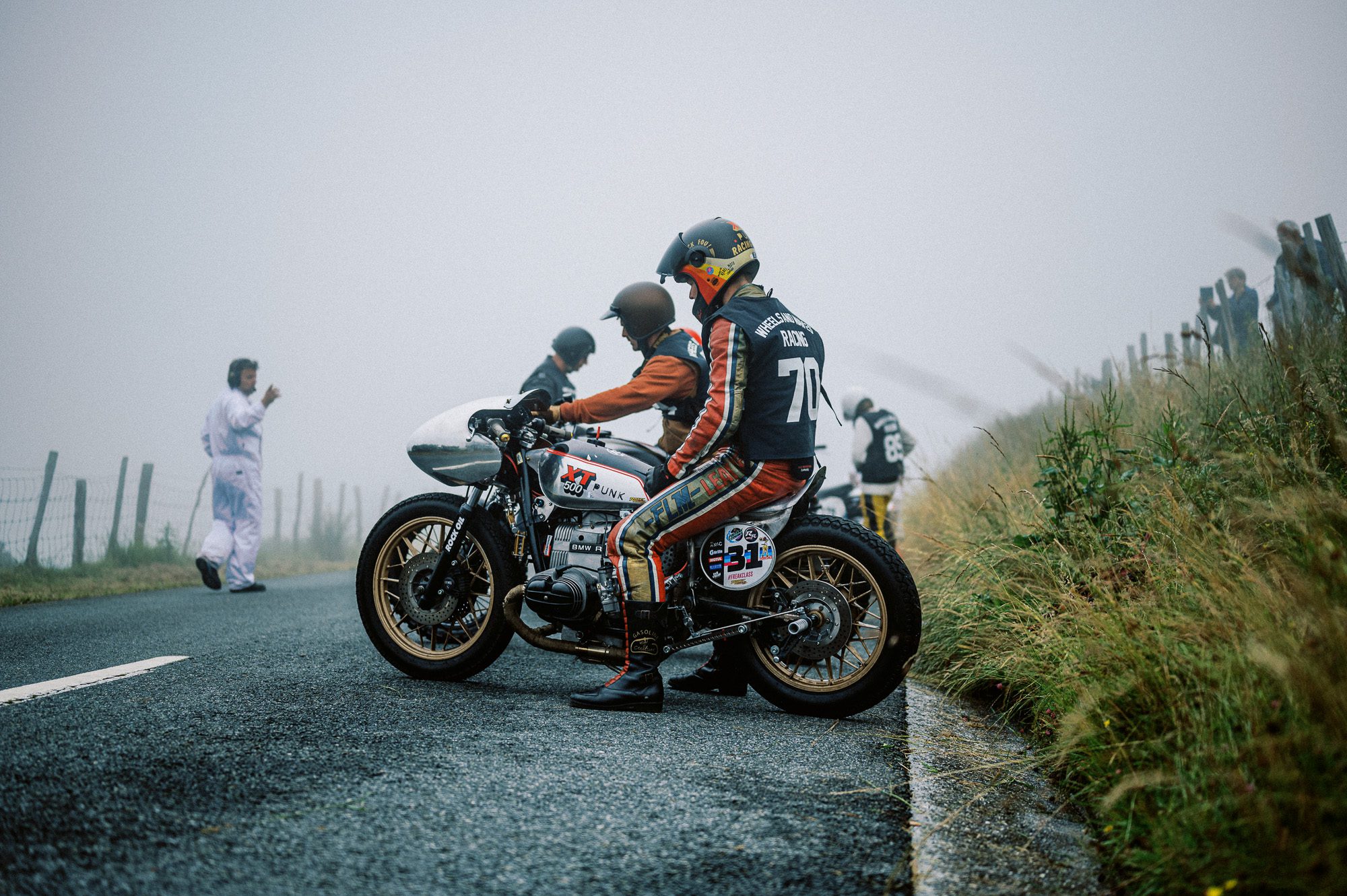 racers at Punk's Peak for the Waves Bike Show in Biarritz, France