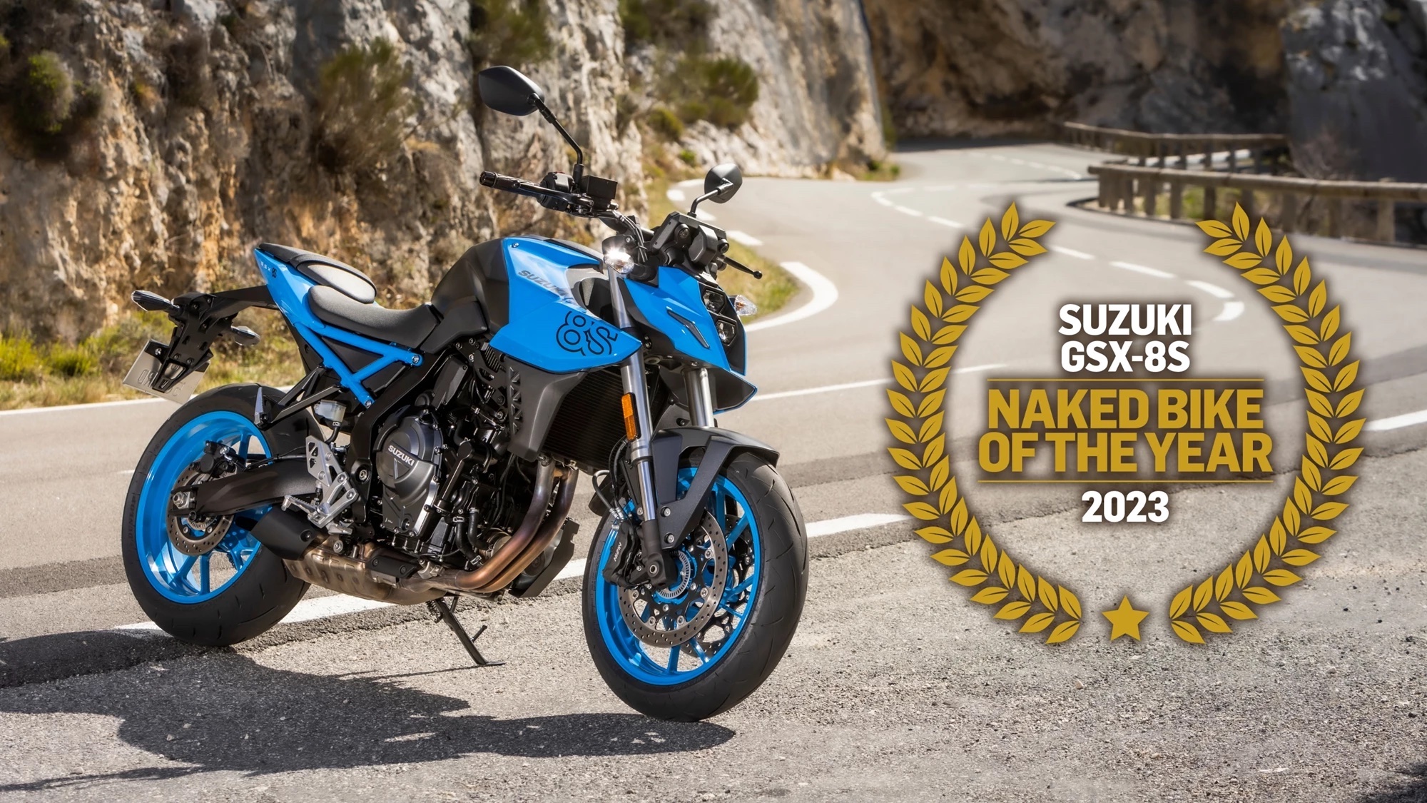 Suzuki's GSX-8S, a motorcycle that has won MCN's "Best 0223 Naked Bike" Award! Media sourced from Suzuki's recent press release.