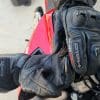 held chikara RR gloves on ducati motorcycle handlebars
