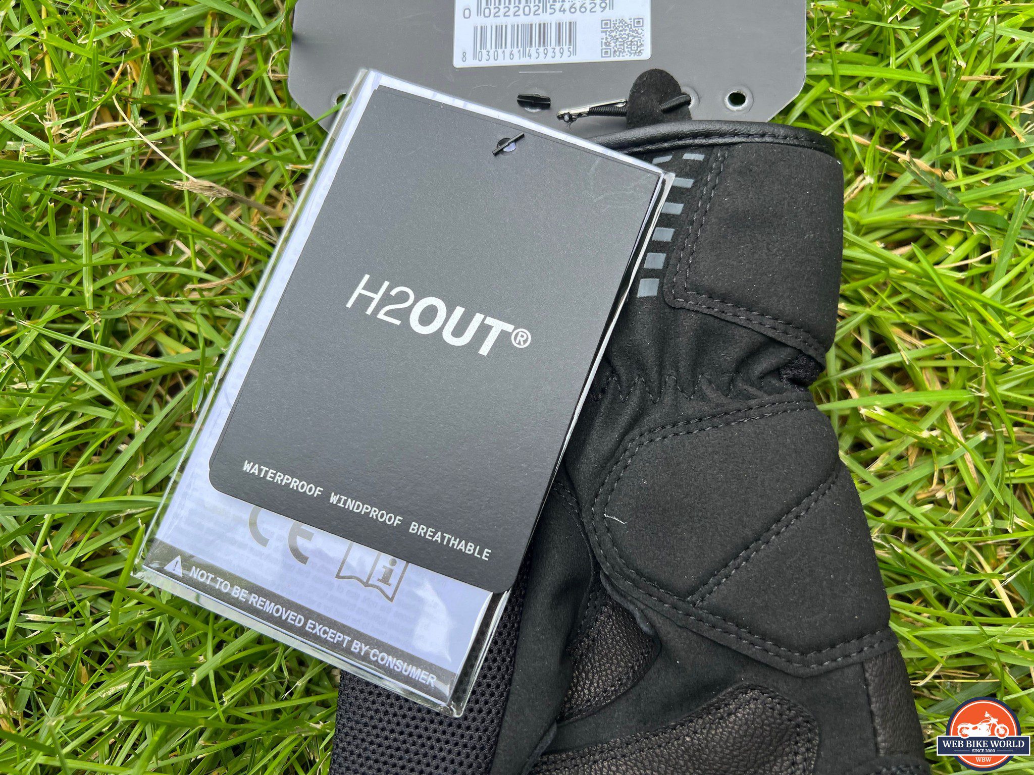 H2Out tag on Spidi gloves