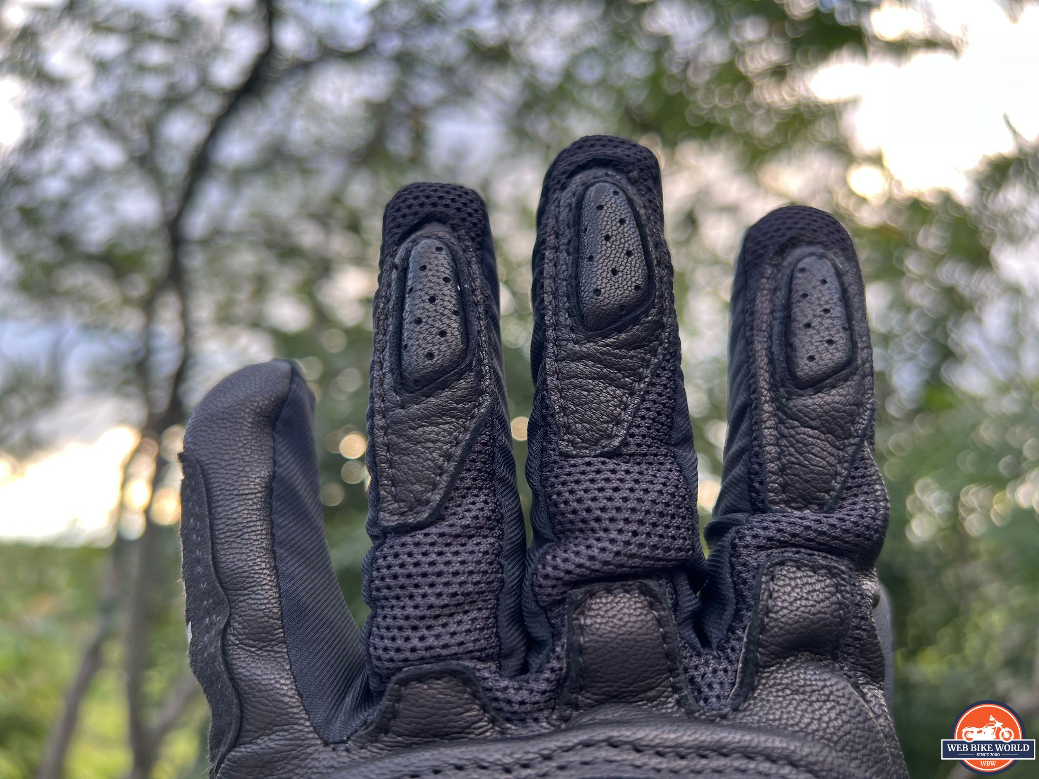 Fingers of the Spidi Nkd H2Out Gloves