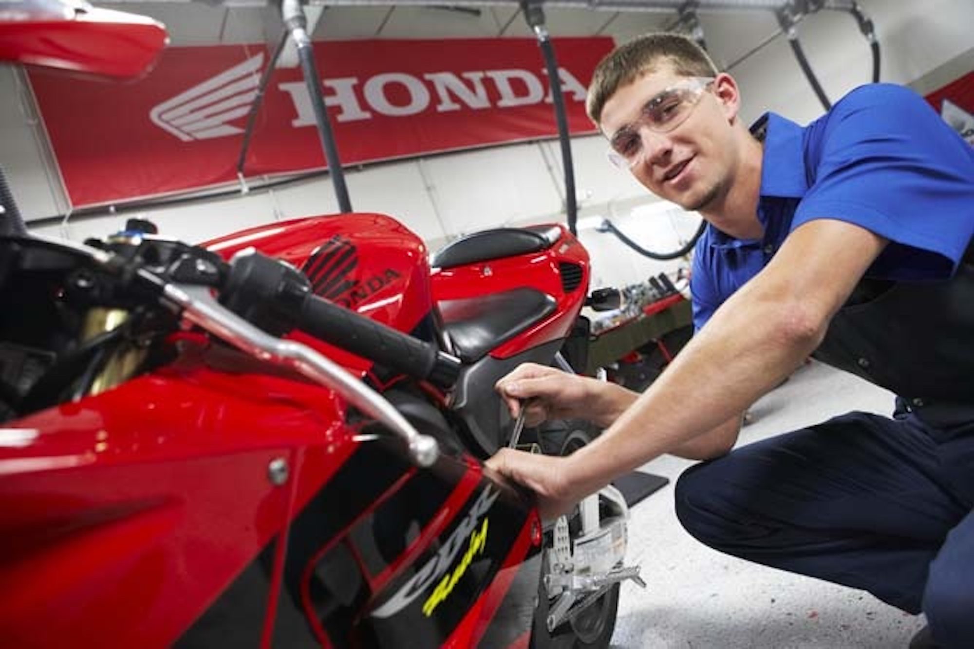 A Honda Motorcycle Technician. Media sourced from Pinterest.