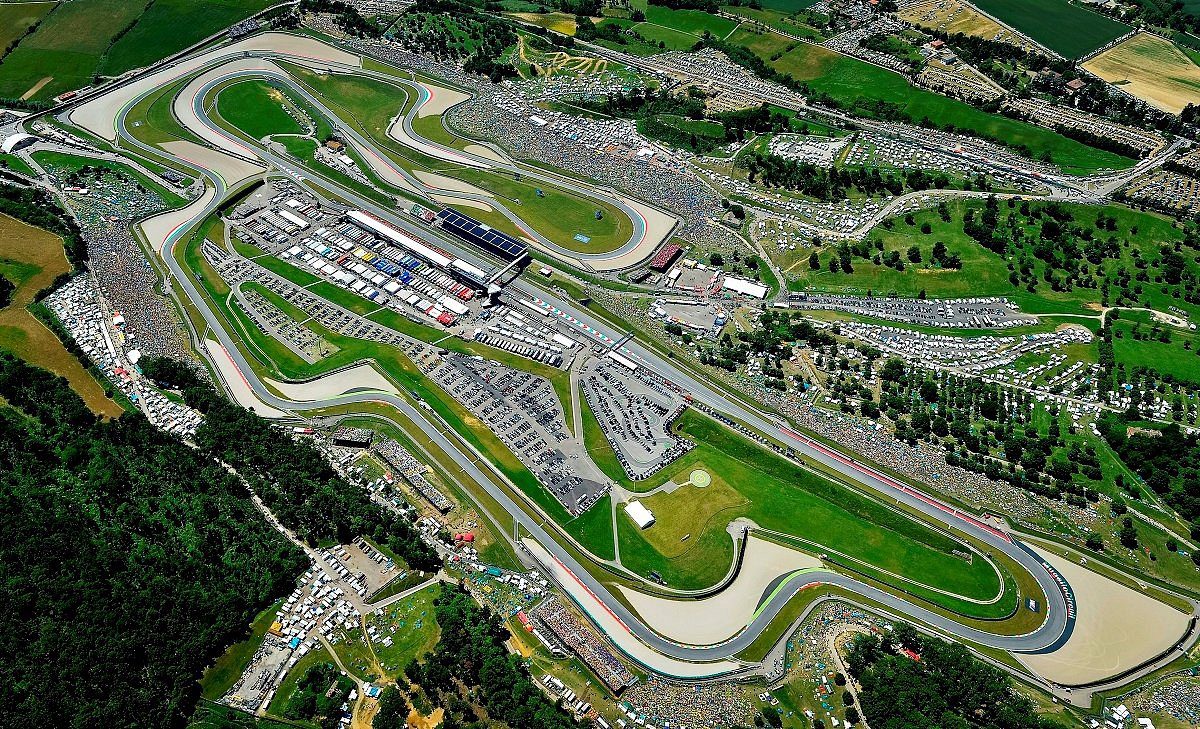aerial view of the Mugello Circuit